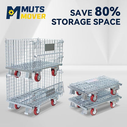 50-Gallon Folding Wire Laundry Cart - Image 3