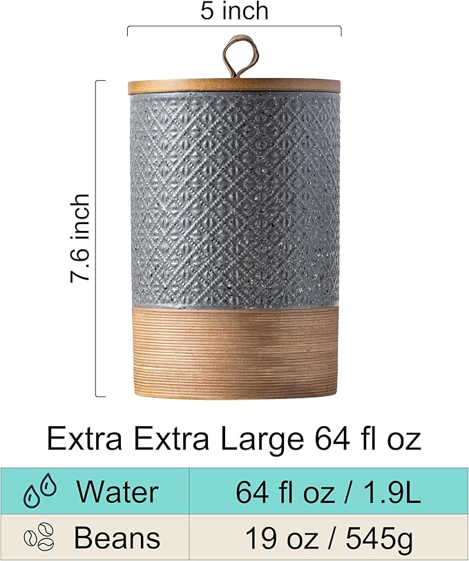 Miamolo Large Food Storage Jar Coffee Container - Image 3