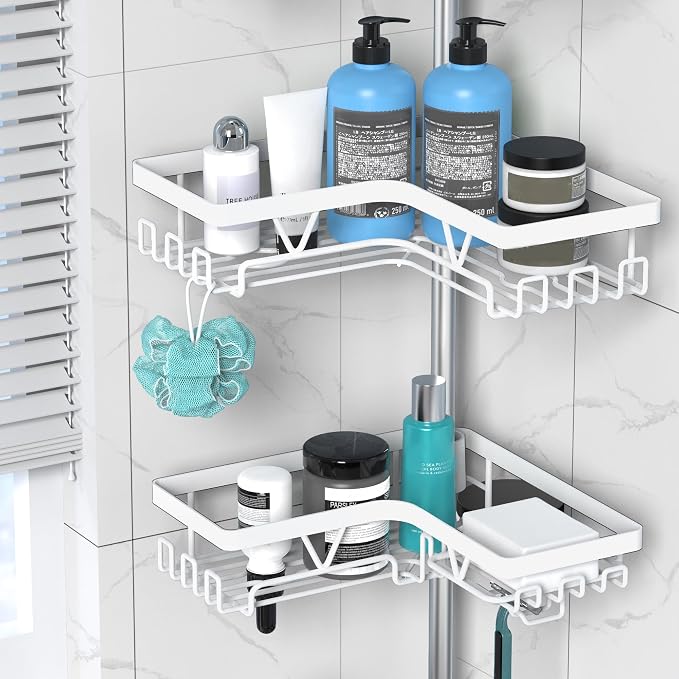 DAOYA Shower Caddy Tension Pole Corner - Image 4