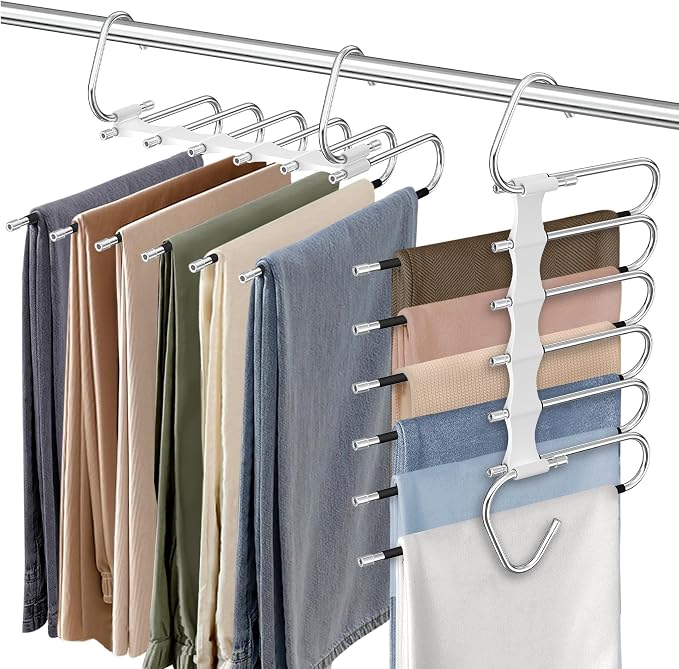 Upgrade 6 Layers Pants Hangers Space Saving by Besslly