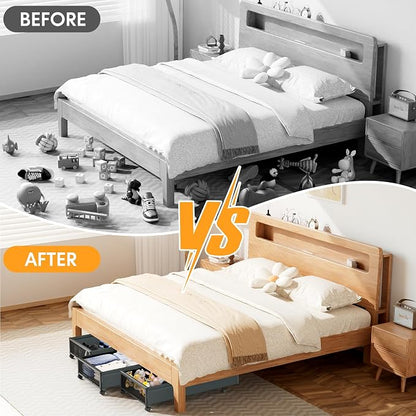 Under Bed Storage with Wheels，1 Pack Under Bed Storage Containers, Underbed - Image 6