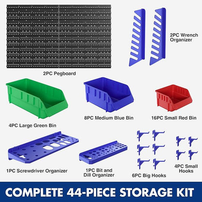 WORKPRO Pegboard Organizer Wall Mounted, Peg Board Wall Organizer - Image 3