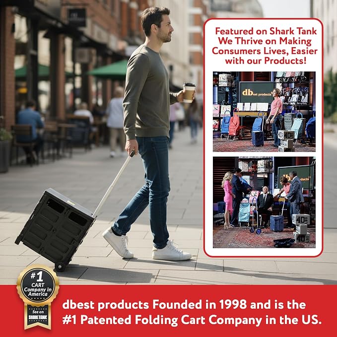 dbest products Quik Cart Pro Wheeled Rolling Crate Teacher Utility - Image 9