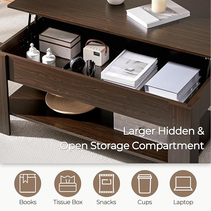 Yaheetech Lift Top Coffee Table - Image 6
