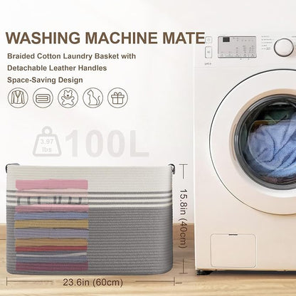 100L Extra Large Laundry Basket - Image 7
