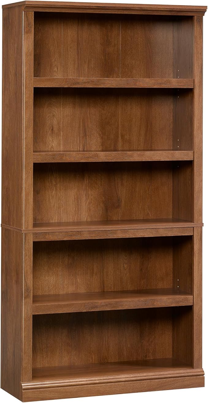 Sauder 5-Shelf Split Bookcase/ Book shelf, Oiled Oak finish by SAUDER%C2%AE