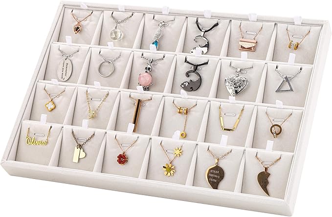 24 Grids Stackable Jewelry Tray Organizer by Mornajina