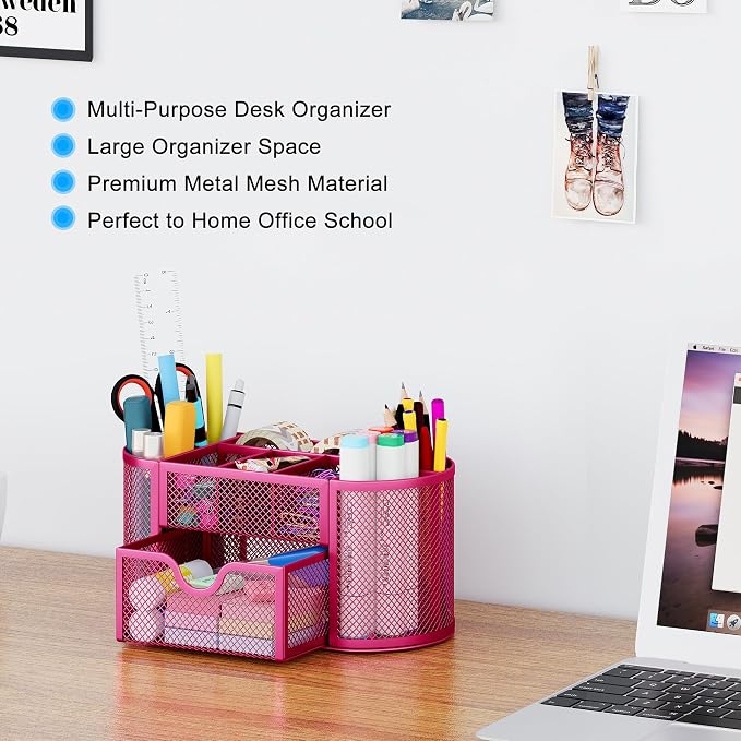 EasyPAG Mesh Pen Holder Desk Organizer - Image 3