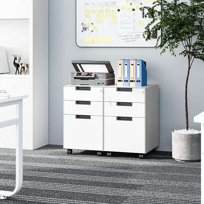3 Drawer Vertical File Cabinets, Mobile Filling Cabinet - Image 2