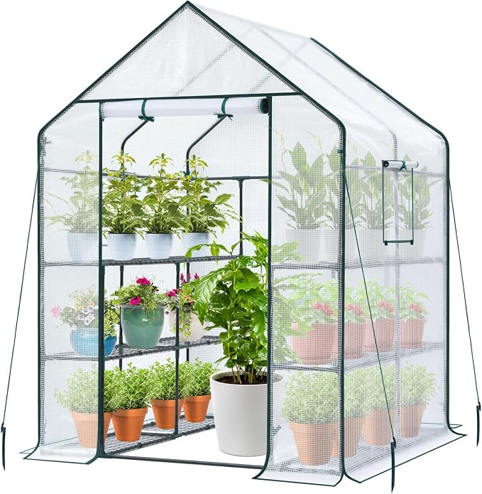 Ohuhu Greenhouse for Outdoors: 3 Tiers 12 Shelves Walk-in Indoor Green House by Ohuhu