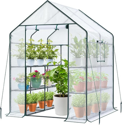 Ohuhu Greenhouse for Outdoors: 3 Tiers 12 Shelves Walk-in Indoor Green House by Ohuhu