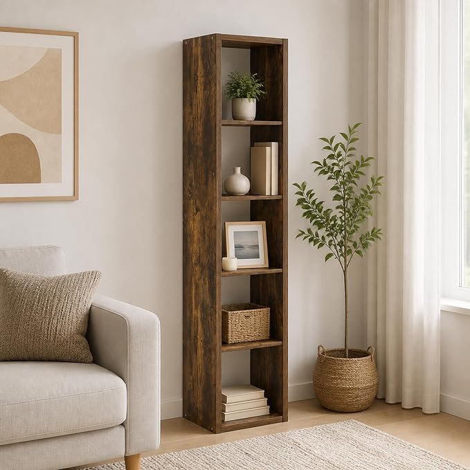5-Cube Tall Cubicle Bookshelf, Cube Bookcase by Furevol