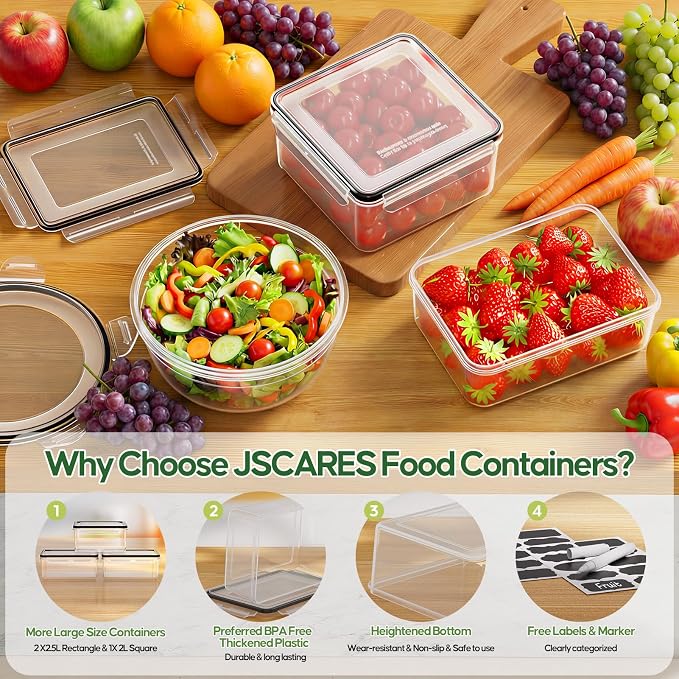 62 PCS Large Food Storage Containers - Image 3