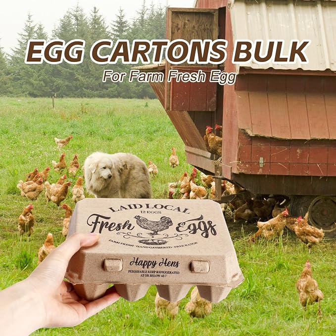 Zhanmai 50 Pcs Natural Paper Pulp Egg Cartons Blank Bulk 12 Count Dozen Vintage - Image 4