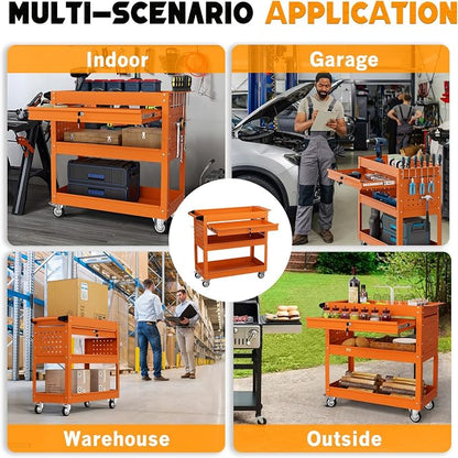 3 Tier Tool Cart on Wheels - Image 6