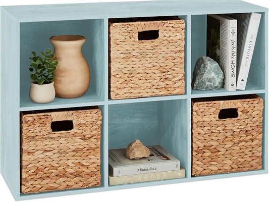 Best Choice Products Kids Bookcase 6-Cube Storage Organizer, 11in Shelf Opening by Unknown