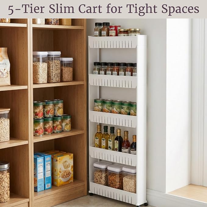 Slim Rolling Storage Cart - Image 6