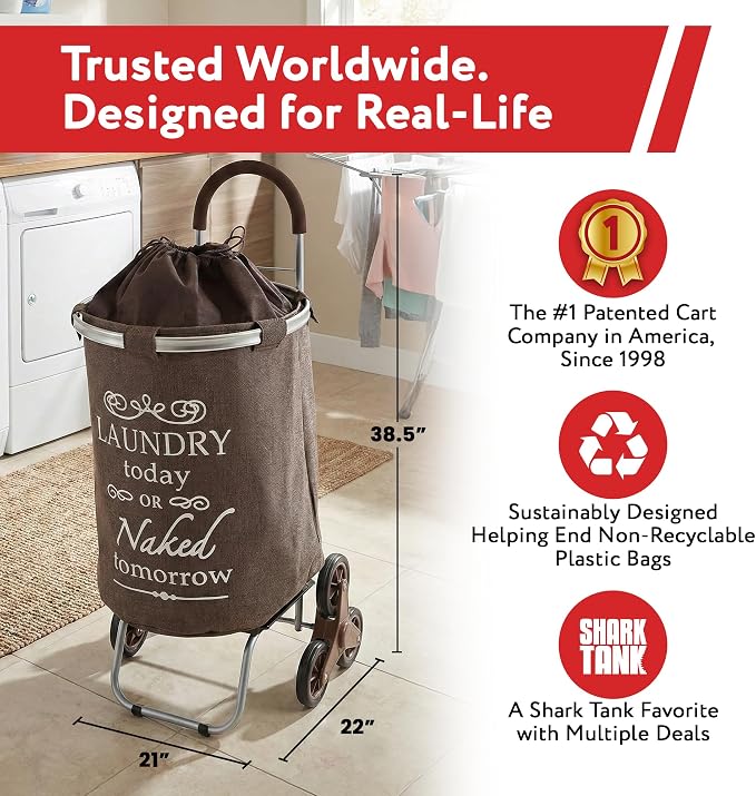 dbest products Stair Climber Laundry Trolley Dolly - Image 3