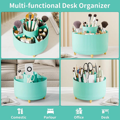 360° Rotate Makeup Brush Holder Organizer, Makeup Organizers Countertop - Image 3