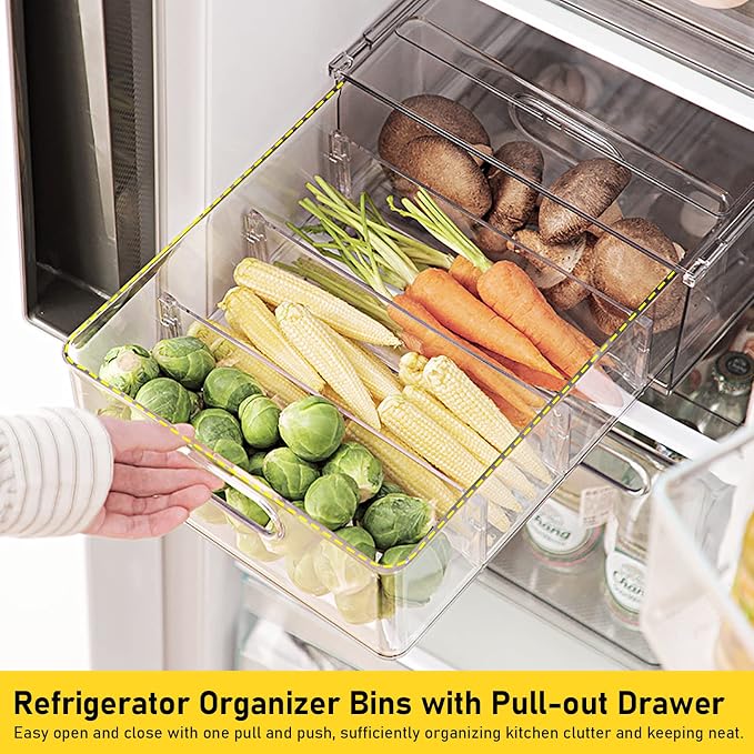 3 Pack Refrigerator Organizer Bins - Image 2