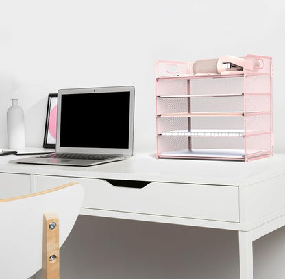 Sinboun Letter Tray Paper Organizer 5-Tier Desk Organizer File Organizer Paper - Image 4