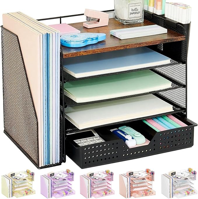 OPNICE Desk Organizer, 5-Tier Desktop File Organizer by OPNICE