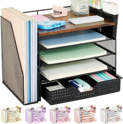 OPNICE Desk Organizer, 5-Tier Desktop File Organizer by OPNICE