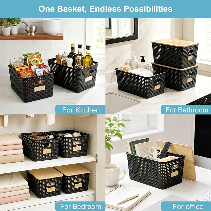 Bagnizer 2 Pack Tall Plastic Storage Bins - Image 5