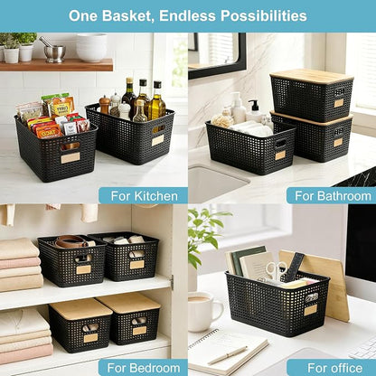 Bagnizer 2 Pack Tall Plastic Storage Bins - Image 5