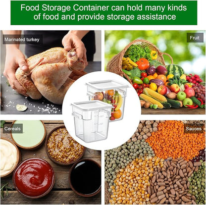 FoldTier 2 Pieces Square Food Storage Containers Polycarbonate Clear food - Image 7
