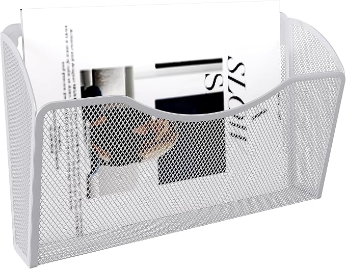 EasyPAG Wall File Organizer, Metal Mesh Hanging File Folder Holder - Image 3