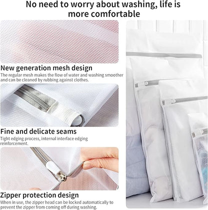 3 Pack Mesh Laundry Bags Medium by MDSXO- Fine Durable Lingerie Delicates Bag - Image 4