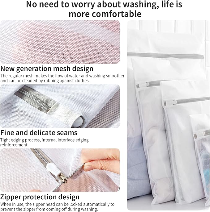 3 Pack XXL Mesh Laundry Bags by MDSXO- Large Jumbo Durable Delicates Bag - Image 4