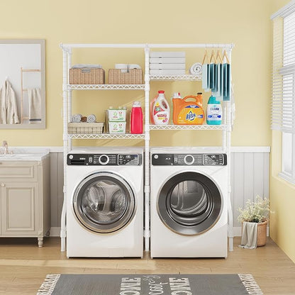 U14 Medium Over the Washer and Dryer Shelves, 4 Tiers Laundry Room Storage and - Image 2