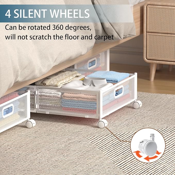 Under Bed Storage Containers, Under Bed Shoe Storage - Image 3