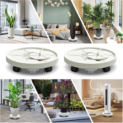 Planter Caddies 2 Set Lockable Caster Wheels, Heavy Duty Plant Stand Tray - Image 7