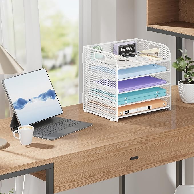 Cawukege 2 Pack 5 Tier Paper Organizer, Letter Tray - Image 8