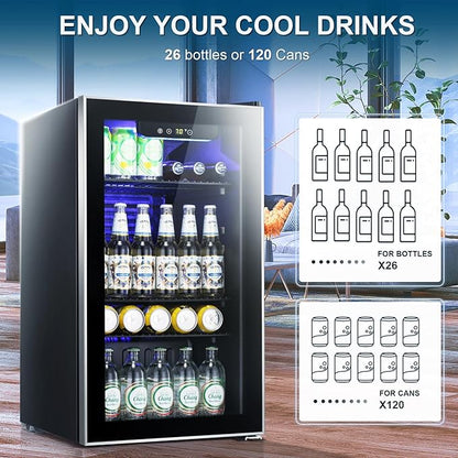 Antarctic Star Beverage Refrigerator -120 Can Mini Fridge - Image 4