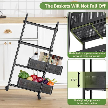 KINGRACK 4-Tier Slim Storage Cart - Image 4
