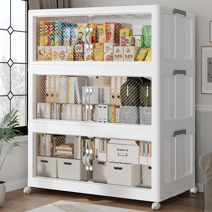 90Gal/360QT 3-Tiers Extra Large Stackable Storage Bins by Unknown