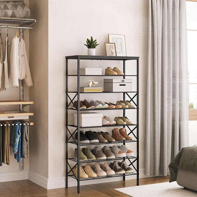 YATINEY 8 Tier Shoe Rack, Large Capacity Shoe Storage Organizer Holds 32 Pairs - Image 2