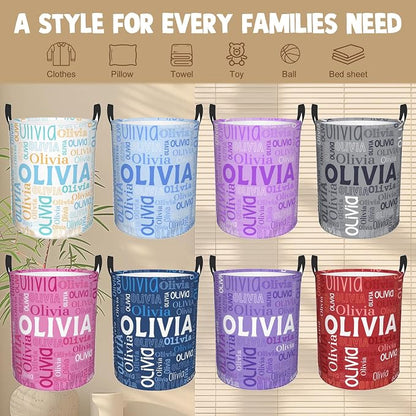Custom Name Laundry Hamper, Personalized Laundry Basket - Image 6