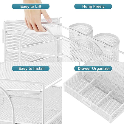 Marbrasse Desk Organizer and Accessories4-Tier Paper File Letter Tray - Image 3