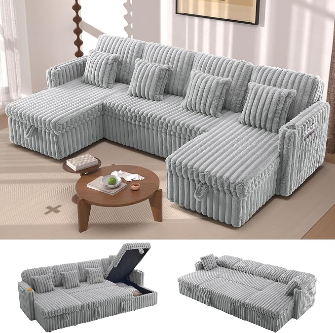107'' Sectional Sleeper Sofa by Repantes