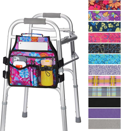 supregear Side Walker Bag, Walker Accessories Bag w/Cup Holder, Folding Walker by SupreGear
