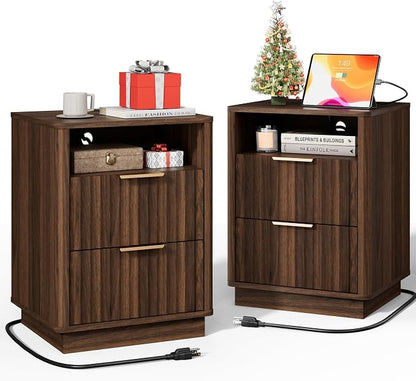 Fluted Night Stand Set of 2 by FavourLife