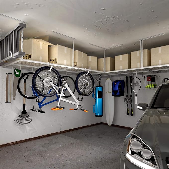 FLEXIMOUNTS 4x8 Overhead Garage Storage Rack, Adjustable Organization System - Image 6
