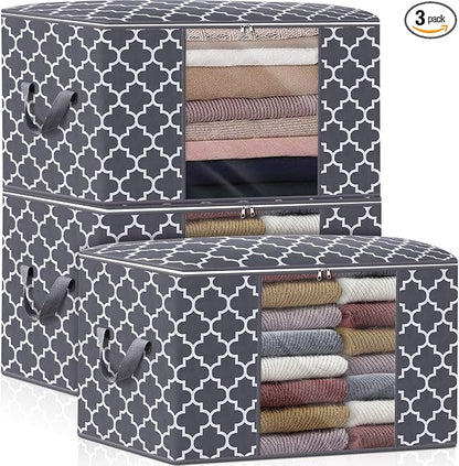 WISELIFE Storage Bags, Large Blanket Clothes Organization and Storage Containers by WiseLife