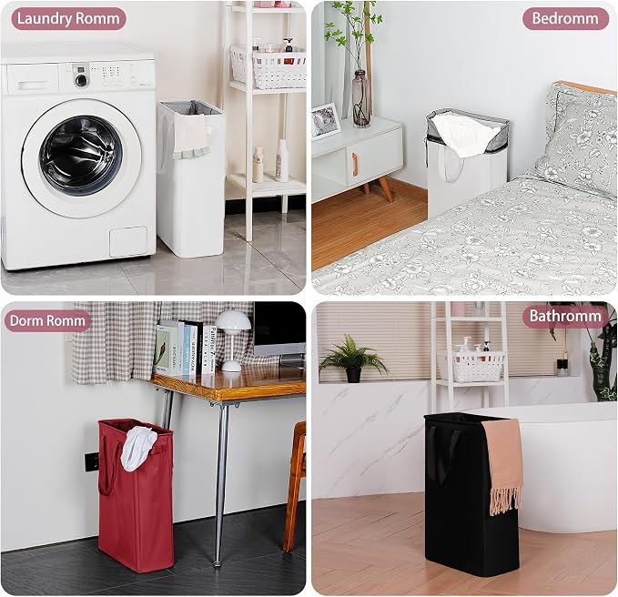 efluky Slim Laundry Basket, Narrow Laundry Hamper - Image 7