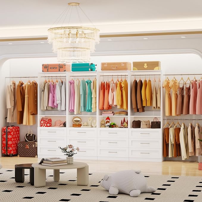 Closet System Sets of 4, 8FT-21FT Customizable Closet Organizer System - Image 6